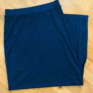 Blue maxi skirt with side slits